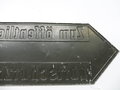 Blechschild " Zum öffentlichen Luftschutzraum " Originallack, 32 x 80cm