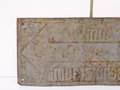 Blechschild " Zum  Luftschutzraum " Originallack, 14 x 42cm