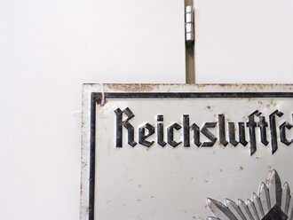 Blechschild " Reichsluftschutzbund Dienststelle " Originallack, 30x43cm