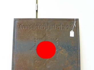 Blechschild " Reichsluftschutzbund Dienststelle " Originallack, 30x43cm