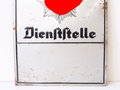 Blechschild " Reichsluftschutzbund Dienststelle " Originallack, 30x43cm