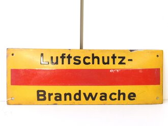 Emailschild "  Luftschutz Brandwache" 15 x 42cm