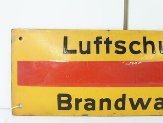 Emailschild "  Luftschutz Brandwache" 15 x 42cm