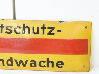 Emailschild "  Luftschutz Brandwache" 15 x 42cm