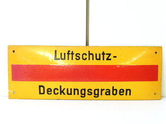 Emailschild "  Luftschutz Deckungsgraben" 15 x 42cm