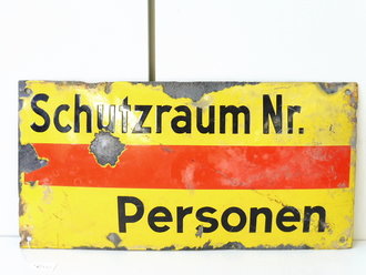 Emailschild " Schutzraum Nr.        Personen" 20 x 40cm