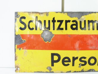 Emailschild " Schutzraum Nr.        Personen" 20 x 40cm