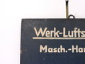 Holzschild " Werk Luftschutz ...." Originallack, 30 x 40cm