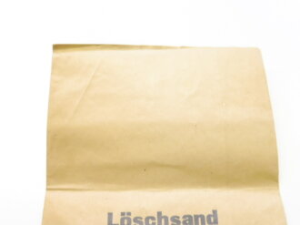 Papiertüte "Löschsand für Luftschutz" ungebrauchtes Stück