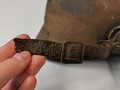 1. Weltkrieg, feldgraue Pickelhaube aus mit Stoff überzogenem Filz. Ungereinigtes Kammerstück des Infanterie Regiment 53