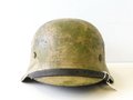 Heer, Stahlhelm M42 mit Tarnbemalung. Einwandfreies Stück , in allen Teilen original