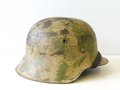 Heer, Stahlhelm M42 mit Tarnbemalung. Einwandfreies Stück , in allen Teilen original