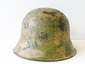 Heer, Stahlhelm M42 mit Tarnbemalung. Einwandfreies Stück , in allen Teilen original