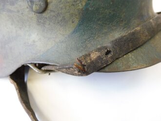 Heer, Stahlhelm M42 mit Tarnbemalung. Einwandfreies Stück , in allen Teilen original