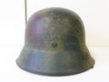 Heer, Stahlhelm M42 mit Tarnbemalung. Einwandfreies Stück , in allen Teilen original