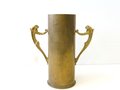 Vase aus amerikanischer 105MM  M14 Kartusche von 1943,  Höhe 27,5cm. Nachkriegsumbau "Schwerter zu Pflugscharen"