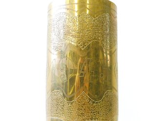 Vase aus amerikanischer 105MM  M14 Kartusche von 1944 mit...