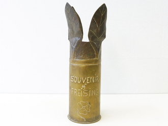 Vase aus amerikanischer ? 75MM M18 Kartusche von 1943...