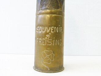 Vase aus amerikanischer ? 75MM M18 Kartusche von 1943...