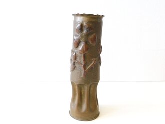 Vase aus 75MM M5A1 Kartusche von 1942 ,  Höhe 27cm....