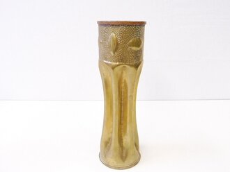 Vase aus 75MM M18 Kartusche von 1944 ,  Höhe 27cm....