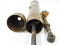 Pfeffermühle aus Messingkartusche, Höhe 27cm,  Nachkriegsprodukt " Schwerter zu Pflugscharen"