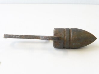 Senklot aus Geschoß 3,7cm, Nachkriegsumbau " Schwerter zu Pflugscharen"