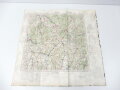 Deutsche Fliegerkarte Dijon 60 x 62 cm, nach dem Krieg Rückseitig nochmals bedruckt " Schwerter zu Pflugscharen"