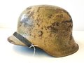 Heer, Stahlhelm M42 mit originaler Tarnlackierung