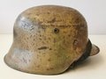 Heer, Stahlhelm M42 mit originaler Tarnlackierung