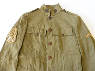 U.S. WWI Transport Corps wool tunic , Used, insignia original sewn