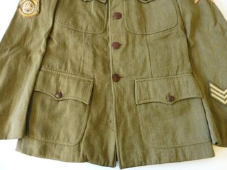 U.S. WWI Transport Corps wool tunic , Used, insignia original sewn