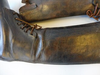 U.S. WWI leather boots, not dry but could use some grease, Sole is 27cm long