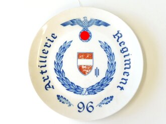 Artillerie Regiment 96, Erinnerungsteller Porzellan...