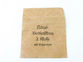 Tüte zum Kriegsverdienstkreuz 2. Klasse mit...