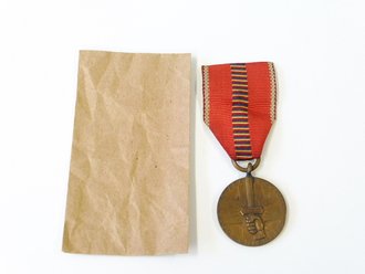 Rumänien, Medaille Kreuzzug gegen den Kommunismus 1941 am Band, in Tüte