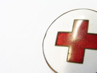 Deutsches Rotes Kreuz, Zivilabzeichen 1. Form 28mm, kleiner Emailchip