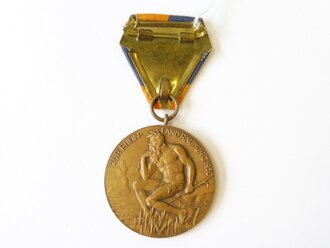 Tragbare Medaille "Wiesbadener Reit- u. Fahrturnier 6.Juli 1930" "Zur Rheinland Räumung 1930" Durchmesser 40mm