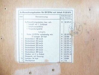 Luftwaffe Aufbewahrungskasten für Bombenrichtgerät GV 219d. Aussen überlackiert