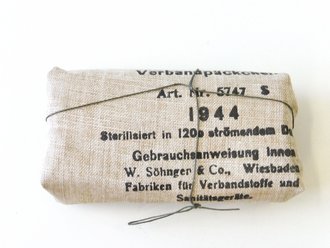 Verbandpäckchen datiert 1944 kleines Modell