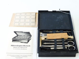 Mikroskopier Besteck Modell der Wehrmacht, wohl ungebrauchtes Stück