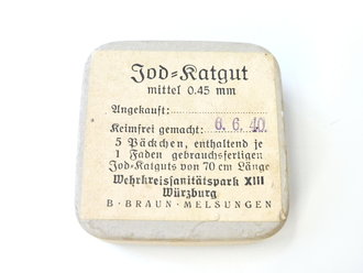 Packung " Jod Katgut" datiert 1940