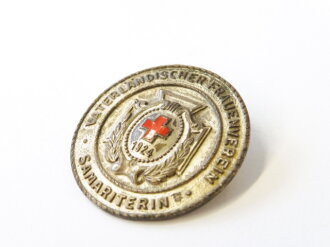 Vaterländischer Frauenverein vom Roten Kreuz, Brosche für Samariterin in silber 32mm, Nadelsystem defekt