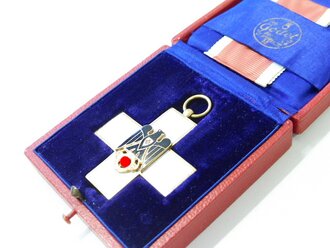 Deutsches Rotes Kreuz, Verdienstkreuz 2.Klasse am Band, in Etui von Godet Berlin