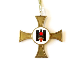 Deutsches Rotes Kreuz, Schwesternkreuz 1937 für eine Oberin der DRK Schwesternschaft vergoldet, an Kette
