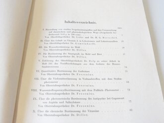 "Veröffentlichungen aus dem Gebiete des Heeres Sanitätswesens", Heft 106 "Arbeiten aus den chemischen Untersuchungsstellen" von 1938. DIN A5, 99 Seiten