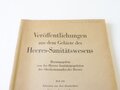 "Veröffentlichungen aus dem Gebiete des Heeres Sanitätswesens", Heft 106 "Arbeiten aus den chemischen Untersuchungsstellen" von 1938. DIN A5, 99 Seiten