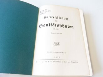 H.Dv.59 "Unterrichtsbuch für Sanitätsschulen" Berlin 1936, 310 Seiten