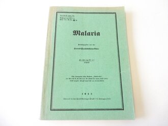 Vorschrift ohne Nummer "Malaria"  151 Seiten von 1942