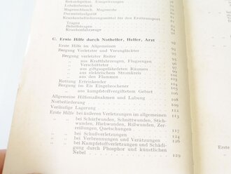 "Vademecum des Truppenarztes" Erste Hilfe, 276 Seiten, um 1940